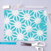 Aqua geometrisch patroon tissuepapier (Craft)