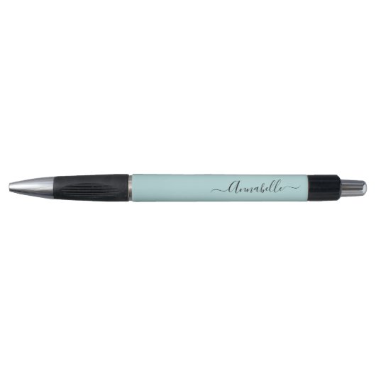 Aqua gepersonaliseerd naamscript pen (Voorkant)