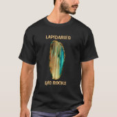 *~* AQUA GESTREEPTE LAPIDARIES GRAVEN ROTSEN Agaat T-shirt (Voorkant)