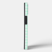 Aqua Gingham Check 'Monogram' iPad case (Achterkant / Rechts)