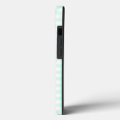 Aqua Gingham Check 'Monogram' iPad case (Achterkant / Links)