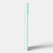 Aqua Gingham Check 'Monogram' iPad case (Achterkant / Rechts)