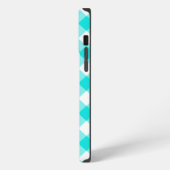 Aqua Gingham iPhone Hoesje (Linkerkant)
