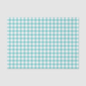 Aqua Gingham Tissuepapier (Voorkant)