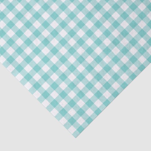 Aqua Gingham Tissuepapier (Detail)