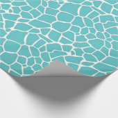 Aqua Giraffe afdrukken Cadeaupapier (Hoek)