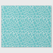 Aqua Giraffe afdrukken Cadeaupapier (Vlak)