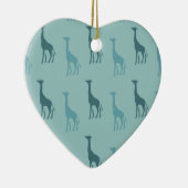 Aqua Giraffes Keramisch Ornament (Rechts)