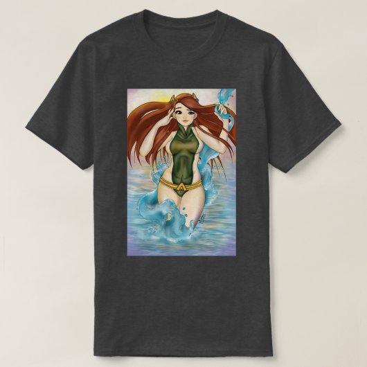 Aqua girl t-shirt (Design voorkant)