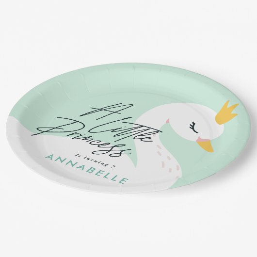 Aqua girly-elegant fotofeestje papieren bordje (Gekanteld)