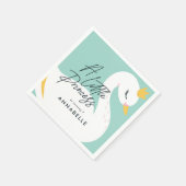 Aqua girly-elegant fotofeestje servet (Hoek)