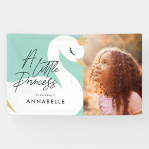 Aqua girly-elegant fotofeestje spandoek