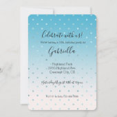 Aqua Glam Dots Ombre      Kaart (Voorkant)