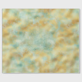 Aqua Glam Gold Glitz Sparkle Cadeaupapier (Vlak)