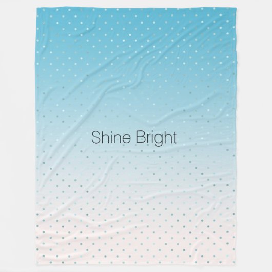 Aqua Glam Stippen Ombre Fleece Deken (Voorkant)