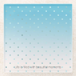 Aqua Glam Stippen Ombre Glazen Onderzetter