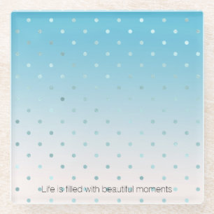 Aqua Glam Stippen Ombre Glazen Onderzetter