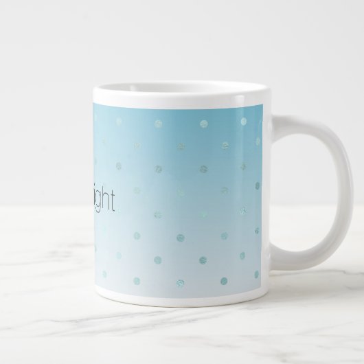 Aqua Glam Stippen Ombre              Grote Koffiekop (Rechts)