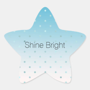 Aqua Glam Stippen Ombre Ster Sticker