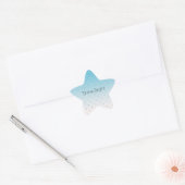 Aqua Glam Stippen Ombre Ster Sticker (Envelop)