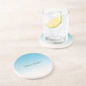 Aqua Glam Stippen Ombre Zandsteen Onderzetter (Zijkant)