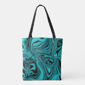 Aqua Glass Retro Tote Bag (Achterkant)
