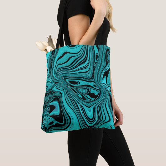 Aqua Glass Retro Tote Bag (Dichtbij)