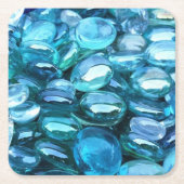 Aqua Glass Stones Kartonnen Onderzetters (Voorkant)