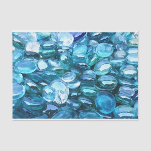 Aqua Glass Stones Tissuepapier (Voorkant)