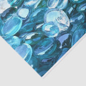 Aqua Glass Stones Tissuepapier (Detail)