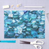 Aqua Glass Stones Tissuepapier (Craft)