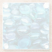 Aqua Glasstenen Glazen Onderzetter (Achterkant)