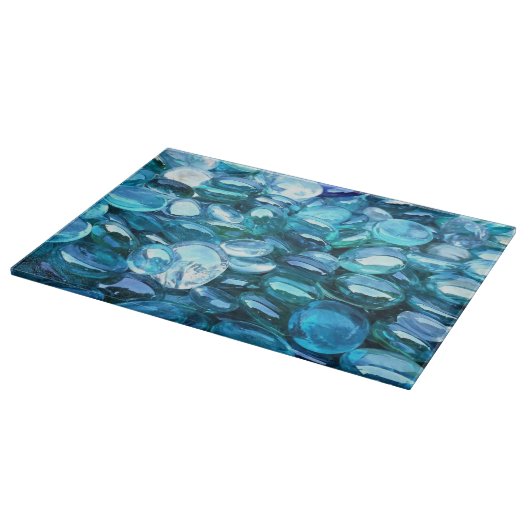 Aqua Glasstenen Snijplank (Hoek)