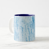 Aqua Glitter Abstract Tweekleurige Koffiemok (Voorkant links)