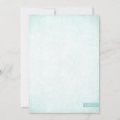 Aqua Glitter Bekijk Bridal Shower Uitnodiging (Achterkant)