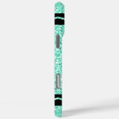 Aqua Glitter Crayon Aangepaste naam iPhone / iPad  Case-Mate iPhone Case (Achterkant / Rechts)