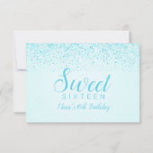 Aqua Glitter, Glam Dank je kaarten (Achterkant)