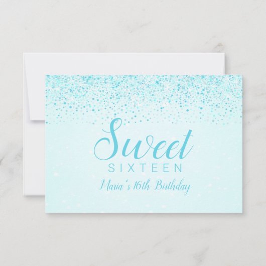 Aqua Glitter, Glam Dank je kaarten (Achterkant)