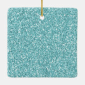 Aqua Glitter Gold Dream Keramisch Ornament (Achterkant)
