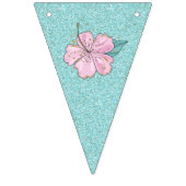 Aqua Glitter Mermaid Party Bunting Banner (Derde vlag)