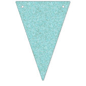 Aqua Glitter Mermaid Party Bunting Banner (Eerste vlag)