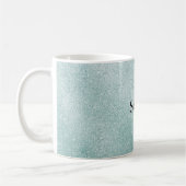 Aqua Glitter Ombre Christmas Koffiemok (Links)