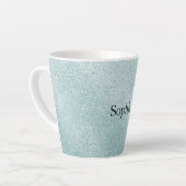 Aqua Glitter Ombre Kerstmis Latte Mok (Linkerhoek)