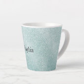 Aqua Glitter Ombre Kerstmis Latte Mok (Rechterhoek)