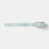Aqua Glitter Ombre Kerstmis Satijnen Lint (Voorkant)