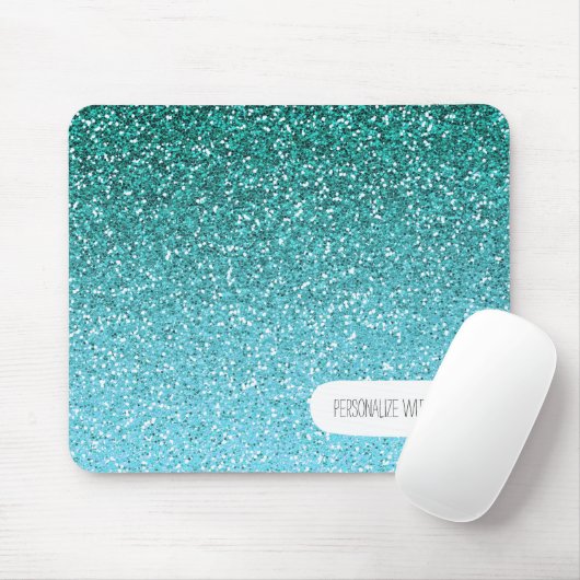 Aqua Glitter Ombre Muismat (Met muis)