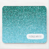 Aqua Glitter Ombre Muismat (Voorkant)