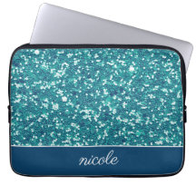 Aqua Glitter Pattern - Gepersonaliseerd