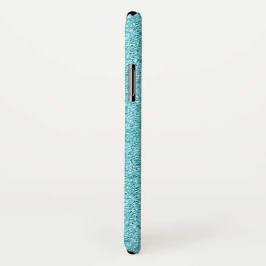 Aqua Glitter Persoonlijk naamscript Case-Mate iPhone Case (Achterkant / rechts)