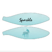 Aqua Glitter Unicorn gepersonaliseerd Basketbal (Panelen)